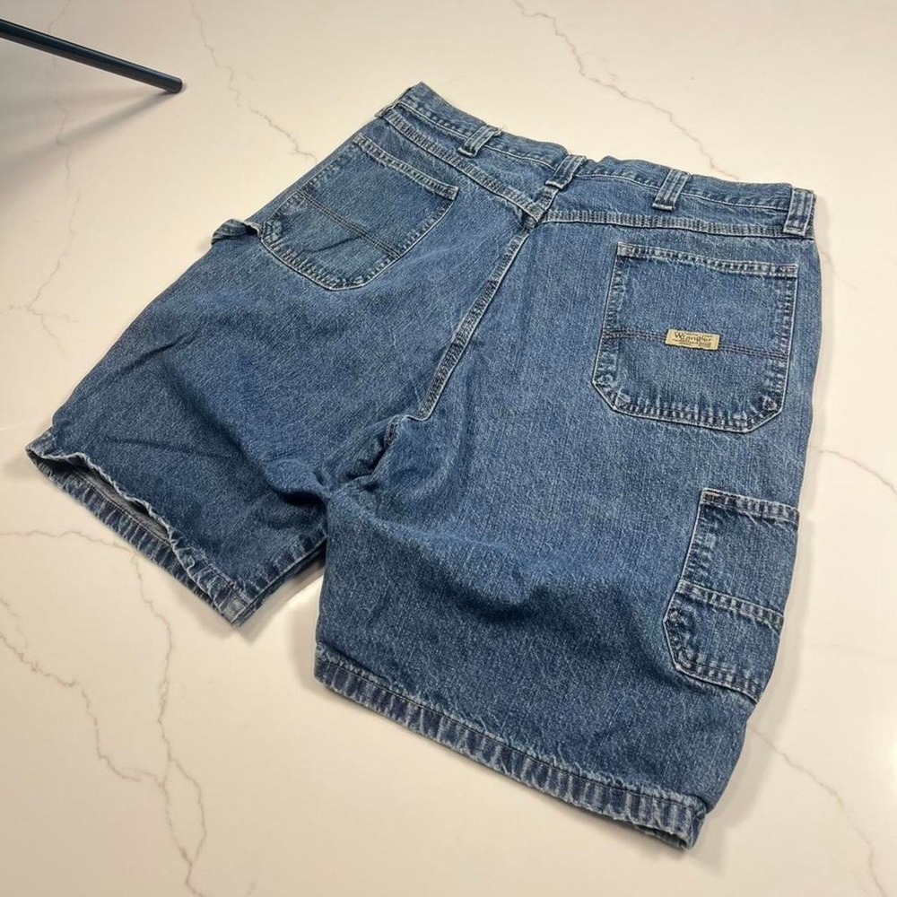 Vintage wrangler‎ dark denim shorts jorts baggy wide leg skater summer essential